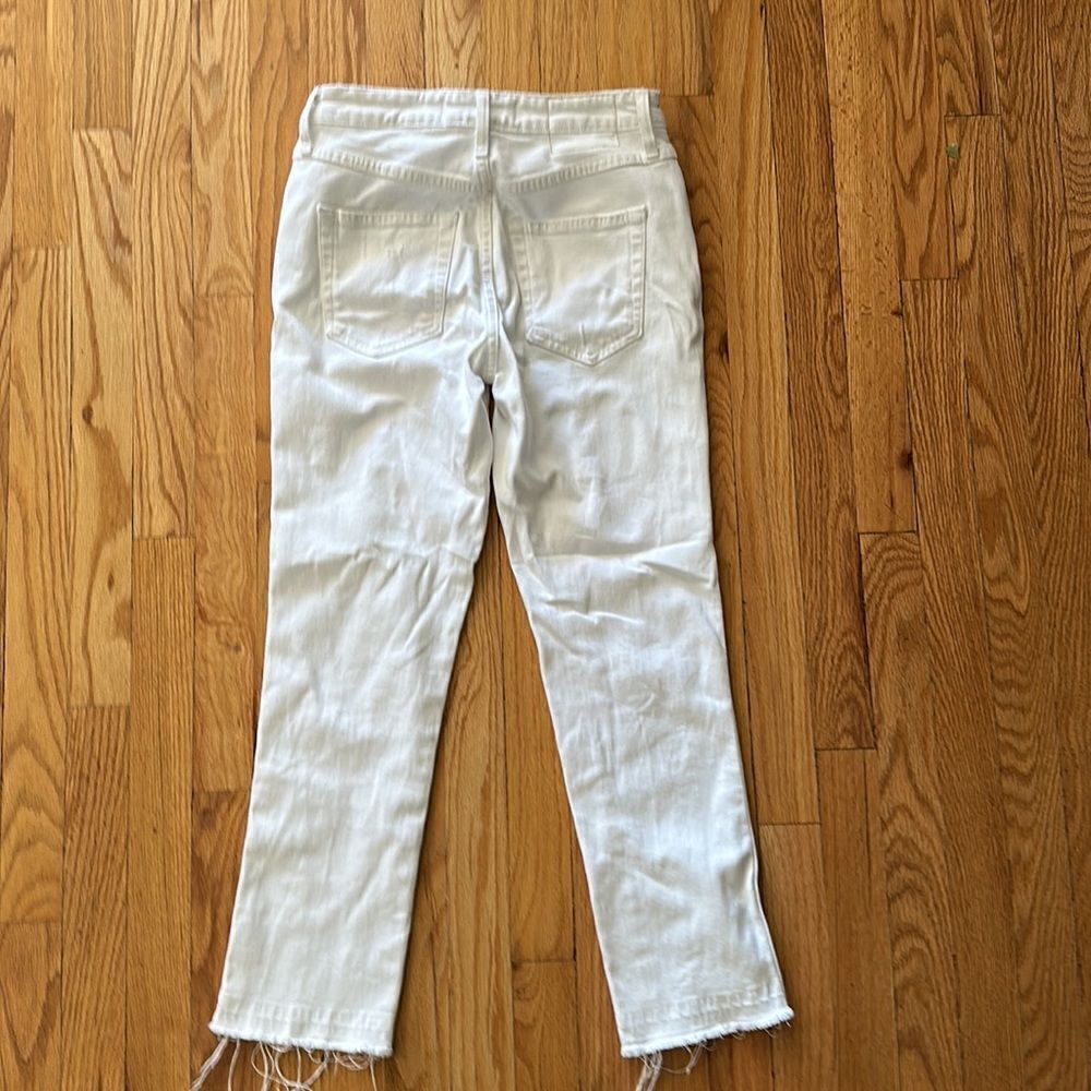Amo jeans white button fly raw edge great condition small pen marks (2) shown - Picture 7 of 8